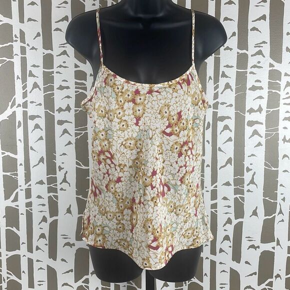 Silk Floral Print Camisole Top M - Picture 1 of 7